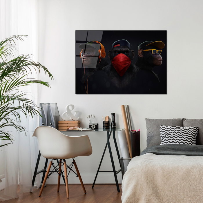 Wallity Pintura Decorativa de Vidrio Templado UV-049 Multicolor 70 x 100 cm